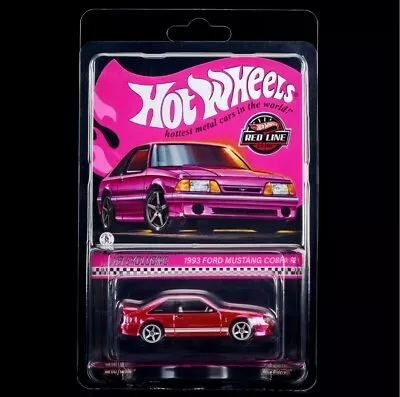 Hot Wheels RLC 24th National Convention Pink 1993 Ford Mustang Cobra R “PRESALE” • $52.99