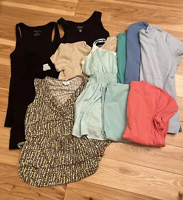 Lot Of 11 Medium And Small  Maternity Short Sleeve And Tank Top Shirts • $18.90