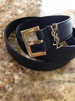 $475 • Buy YSL Calf Leather Belt SZ 100