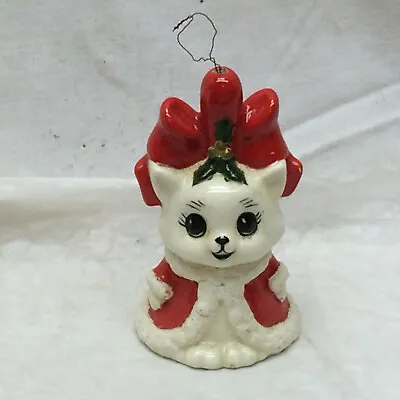 Vintage Christmas Glass Mouse Bell Cute Porcelain  • $15.99