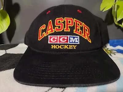 $30 • Buy Vintage Casper Oilers Hat. CCM. Hockey Snapback. 90's. Wyoming.