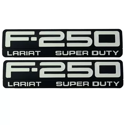 2Pc 05-07  F250 Lariat SuperDuty Emblems Door Fender Badge White Black New • $33.99