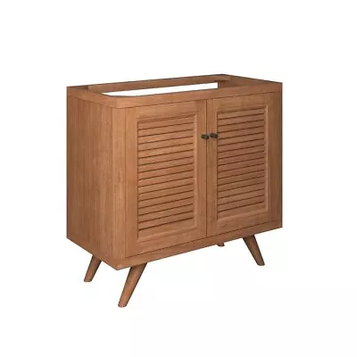 Modway EEI-5087-NAT Birdie 36  Teak Wood Bathroom Vanity Cabinet (Sink Basin Not • $496.97