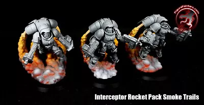 3 Smoke Trail Stands Compatible W/ Primaris Inceptor Marines Warhammer 40k • £16.41