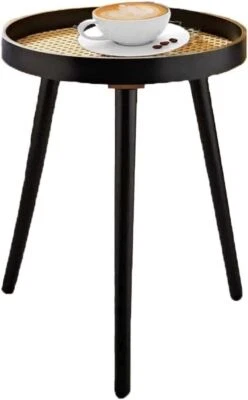 £19.95 • Buy Black Urban Paradise Round Side Table Living Room Coffee Table Bedside End Table