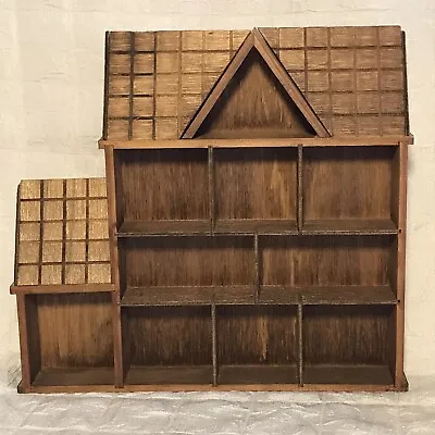 Vintage Wood Shelf House Shaped Knick Knack Curio Display Trinket 11  X10  • $39.99
