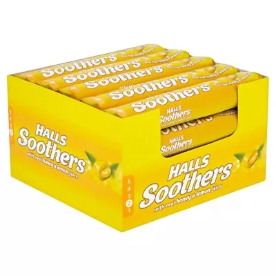 HALLS SOOTHERS HONEY & LEMON FLAVOUR SWEETS 20 X 45g  THROAT SWEETS COUGH • £16.95