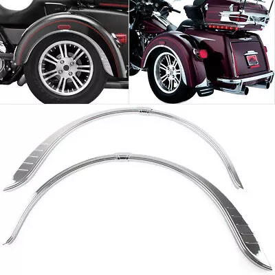 Rear Fender Flares Skirts Trim Accent Chrome For Harley Tri-Glide Ultra FLHTCUTG • $154.59