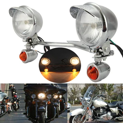 $69.99 • Buy Passing Driving Light Bar For Yamaha Road V Star 650 950 1300 Midnight Silverado