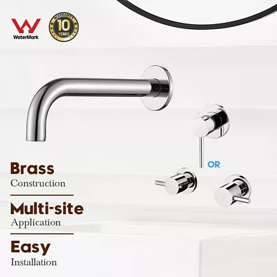 Decaura Bathroom Brass Basin Spout Set Vanity Bathtub Shower Mixer Taps Chrome • $61.99