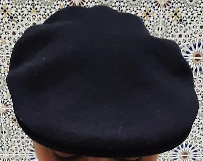 KANGOL - GENTS VINTAGE BLACK FLAT CAP Size L • £35