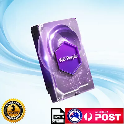 Western Digital Purple 1TB 2TB 3TB 4TB 6TB Surveillance 3.5  Hard Drive WD • $81