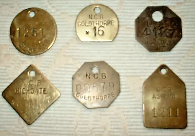 Vintage Mining Colliery Pit Tokens - Job Lot Of 6 • £1.99