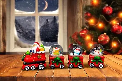 $12.27 • Buy Christmas Novelty Santa Snowman Snow Globe Train Set Kids Party Gifts Home Decor