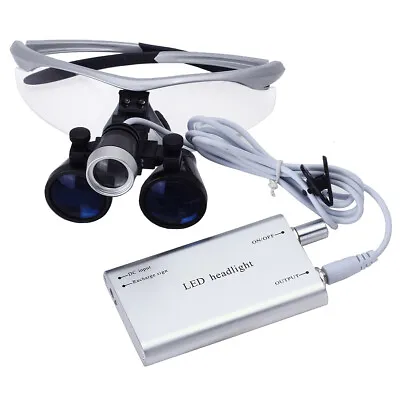 3.5X Magnification Binocular Dental Loupe Surgery Surgical Magnifier/LED Light  • $27.14