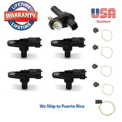 4 Camshaft Position & Crankshaft Position Sensors & Connector Fit:GM Saab Suzuki • $41