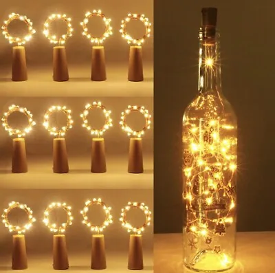 £9.99 • Buy 12 X LED Bottle Lights With Cork For Wine Bottles, LED Wedding Decoration Light