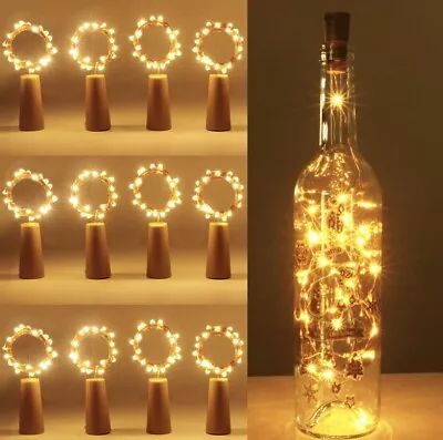 £9.99 • Buy 12 X LED Bottle Lights With Cork For Wine Bottles, LED Wedding Decoration Light