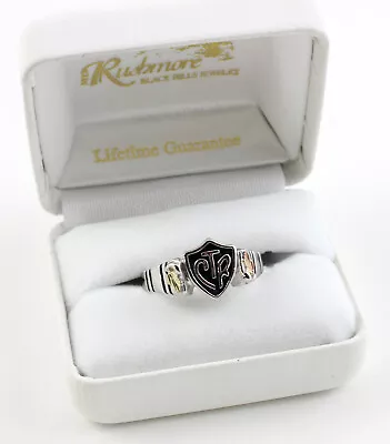 Decorative Black Hills Gold Sterling Silver CTR Mens Ring Size 12 • $128