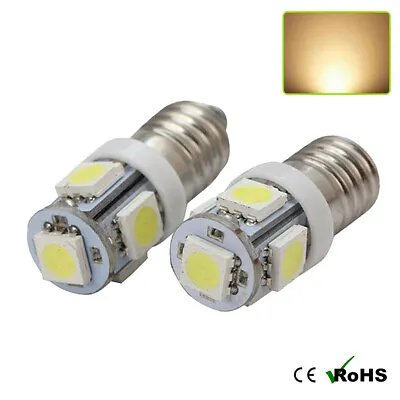 LED Lamp Bulb 12V Warm White MES E10 Screw 1 Pair Torch / Lamp Bulbs Warm White • £5.50