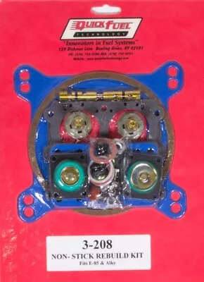 QUICK FUEL TECHNOLOGY E85 Carb Rebuild Kit 650/750/850/950FCM P/N - 3-208QFT • $103.07