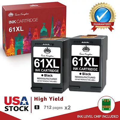 61XL Black Ink Replacement For HP OfficeJet 4630 4632 4635 8040 8045 Printer • $14.99