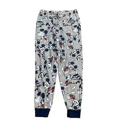 Disney Mickey Mouse Sleep Jogger Pants Small Unisex Drawstring Pockets • $12.74