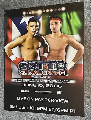 2006 Miguel Cotto VS Paul Malignaggi OFFICIAL Fight POSTER Boxing 26x 33  Chavez • $70