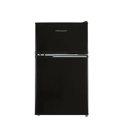 Cookology UCFF87BK 47cm Freestanding Undercounter 2 Door Fridge Freezer In Black • £149.99