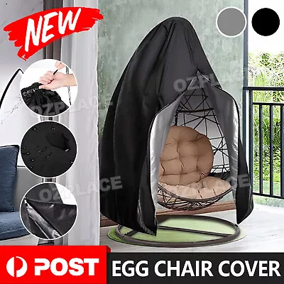 Waterproof Outdoor Hanging Swing Egg Chair Cover Furniture Garden Rattan Rain • $18.85