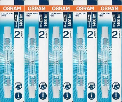 Pack Of 5 - Osram Halogen Tube Haloline ECO R7s 230V/120W - Length 78 Mm  • £14.99