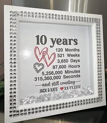 Anniversary Gift Personalised Frame Couples Marriage Milestones Any • £12.99