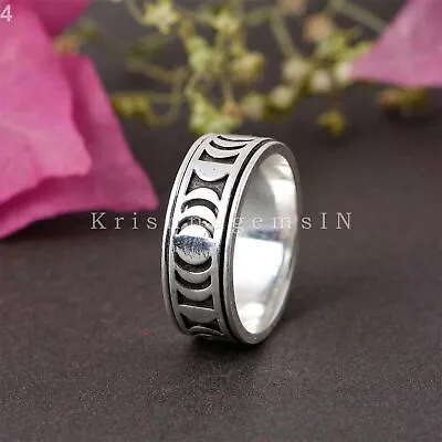 Latest Silver Ring 925 Silver Plated Ring Anxiety Ring Ring For Women LK4 • £12.11