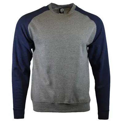 Men's Sweatshirt Crew Neck BMX- MMA Metal Mulisha Raglan  Blue/Gray Soft Fabric • $12.99