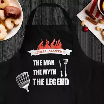 Funny Apron For Men Bbq Aprons For Men Grilling Aprons Chef Cooking Apron With T • $13.87