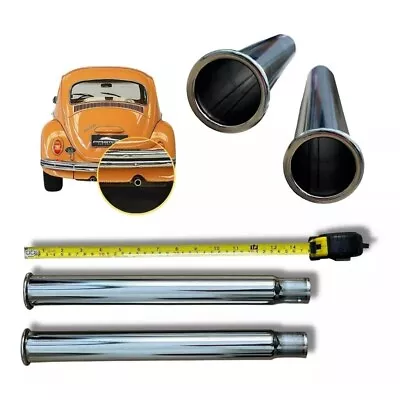 VW BUG HUGE Tail Pipes Ends 2pcs 15in 38cm Ghia Exhaust Pipe Beetle Muffler Tip • $89.99