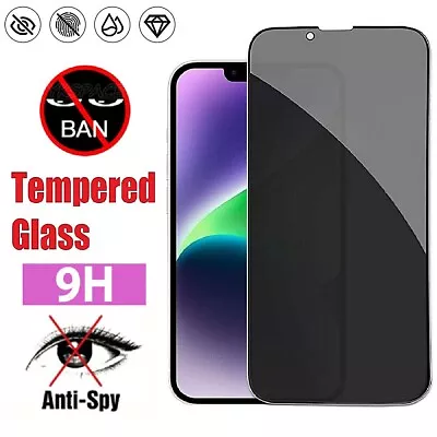 For IPhone 15 14 13 12 11 Pro Xr Xs Max 7 8 Plus Privacy Glass Screen Protector • $7.99