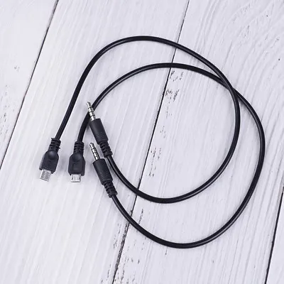 2x 3.5mm Stereo Male To Micro USB Male Car AUX Out Cable For Android Samsung .ou • $2.83