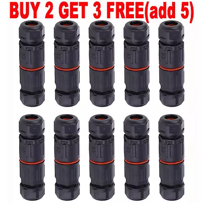 £2.81 • Buy 2 Pole Core Joint Outdoor IP68 Waterproof Electrical Cable Wire Connector UK