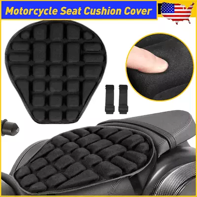 Universal Motorcycle Comfort Gel Seat Cushion Pillow Pad Pressure Cover Relief A • $16.99