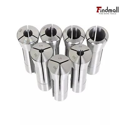 Findmall 7PC Fractional R8 Collet Set 1/8  To 7/8  High Precision For Bridgeport • $33.46