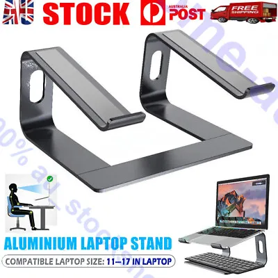 Adjustable Portable Aluminium Laptop Stand Ergonomic Tray Holder Cooling Riser • $24.99