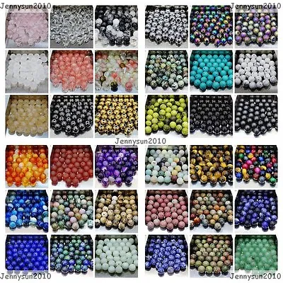 Wholesale Natural Gemstone Round Spacer Loose Beads 4mm 6mm 8mm 10mm 12mm Pick • $4.63