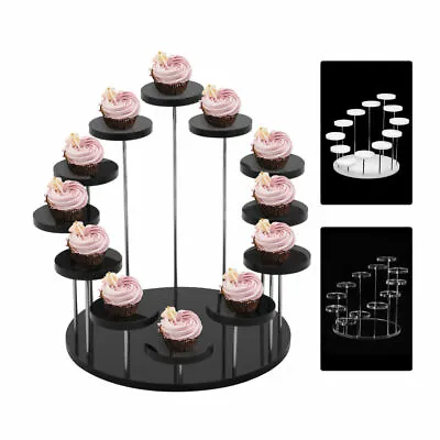 £11.95 • Buy Mini Round Jewelry Display Stand Party Dessert Holder Rack Cupcake Cake Stand UK