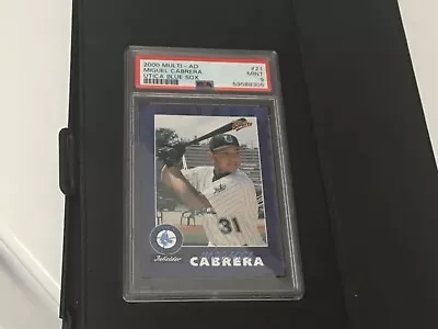 Miguel Cabrera 2000 Multi-ad Utica Blue Sox #21 Psa 9 Mint With Entire Team Set • $64.99