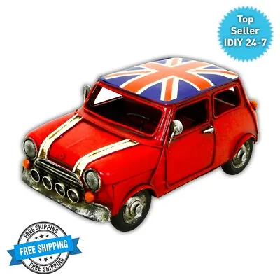 Vintage Hand Painted Mini British London Car Metal Ornament Decorative Sculpture • £12.99