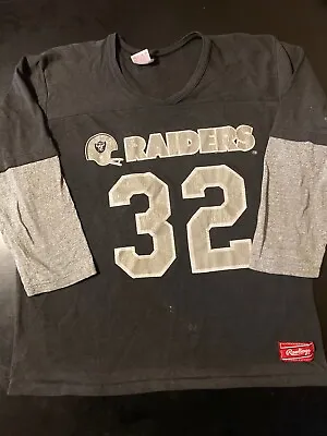 VTG 90s Oakland Raiders No. 32 Marcus Allen NFL Rawlings Jersey Shirt *Spots* • $24.99