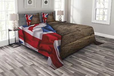 Union Jack Bedspread Flag On Oak Board • £55.99