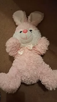 40cm Pink Bunny Plush Stuffed Soft Cuddly Teddy Rabbit Pet Farm Animal Soft Toy • £1.50