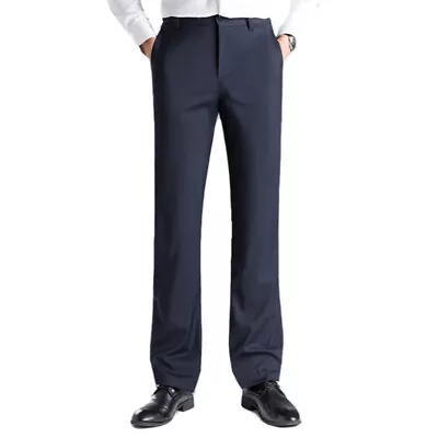 Mens Modern Latin Dance Pants Solid Straight Micro Flare Trousers Thin Suit Pant • $45.07